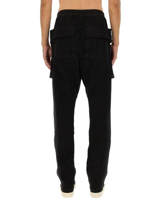 Rick Owens Black Creatch Cargo Pants for men