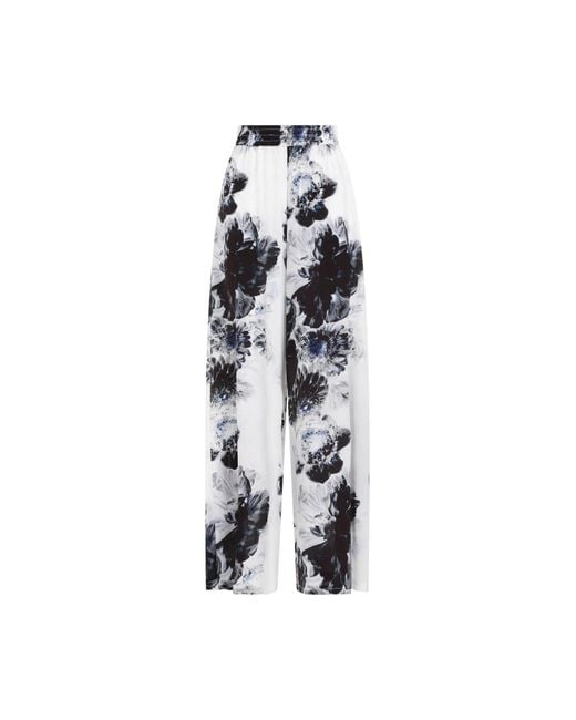 McQueen White Silk Pants