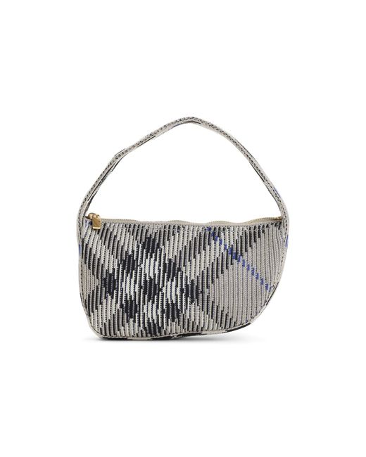 Burberry Gray Check Baguette Bag