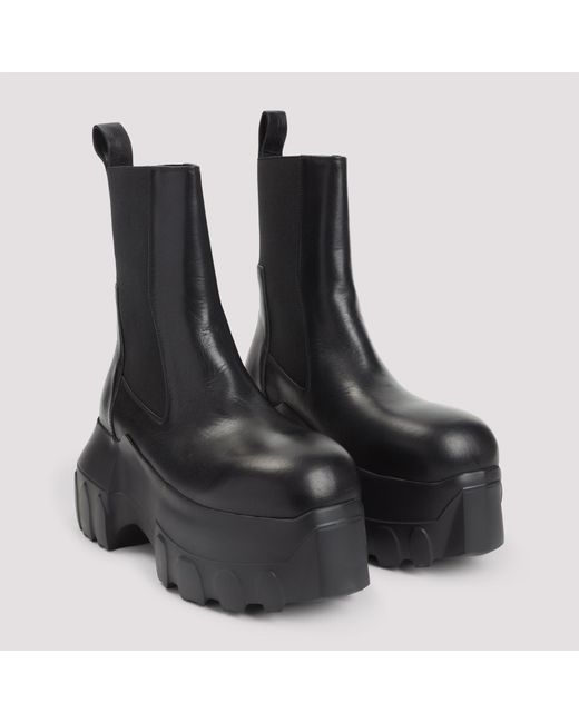 Rick Owens Black Beatle Mega Tractor Boots for men