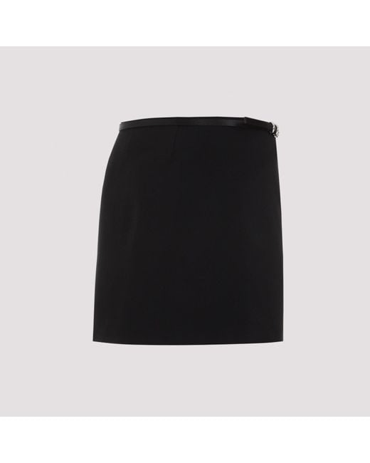 Givenchy Black Mini Wrap Voyou Skirt