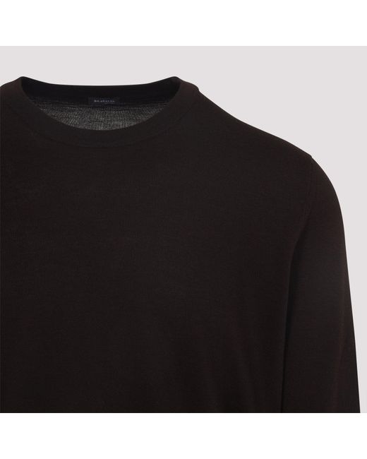 Kiton Black Cashmere Pullover for men