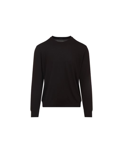 Kiton Black Cashmere Pullover for men