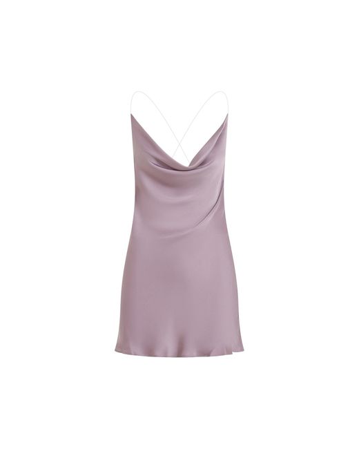 Y. Project Purple Evergreen Invisible Strap Slip Dress