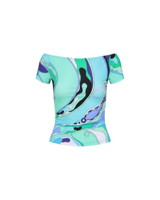 Emilio Pucci Blue Orchidee Top