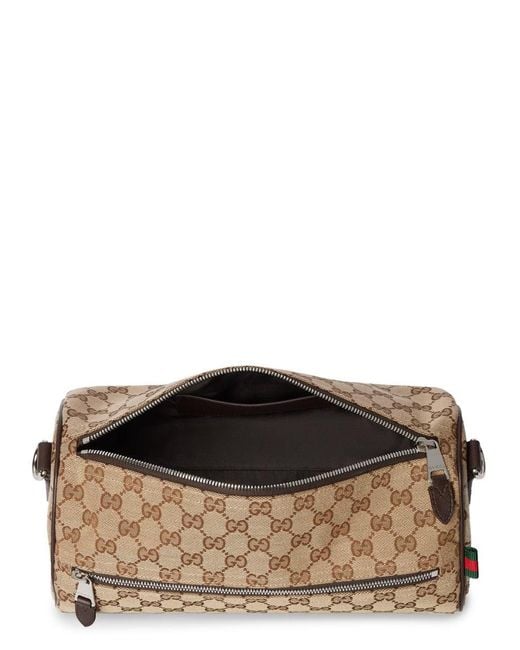 Gucci Brown Gg Cylindrical Bag for men