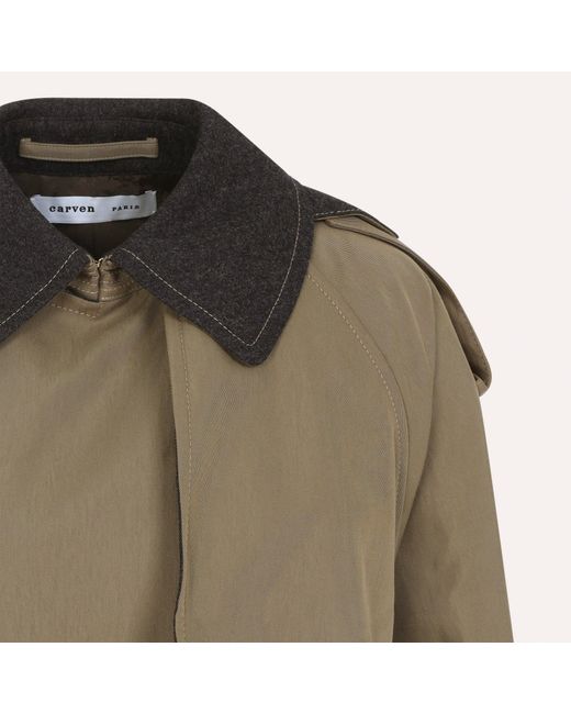 Carven Natural Ca307 Trench Coat