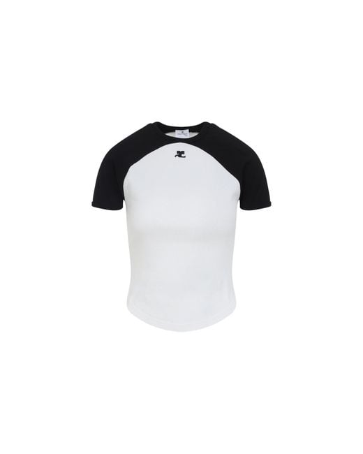 Courreges Black Circle Contrast T-Shirt