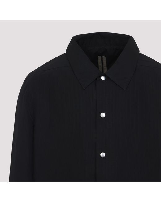 Rick Owens Black Snapfront Jacket for men
