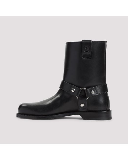 Loewe Black Campo Biker Shearling Boots