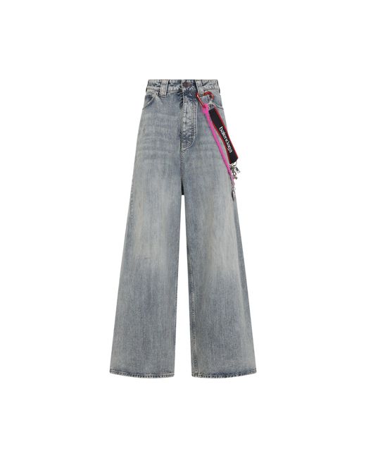Balenciaga Gray Charms Baggy Jeans