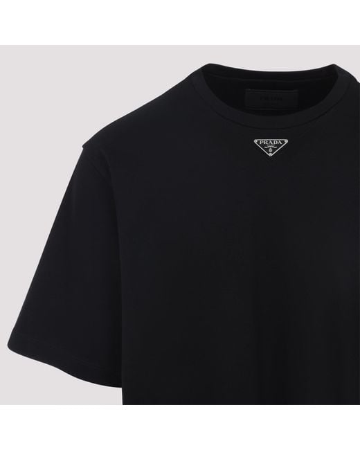Prada Black Cotton T-Shirt for men