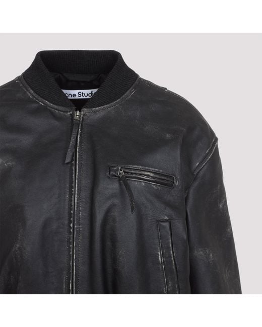 Acne Black Leather Jacket