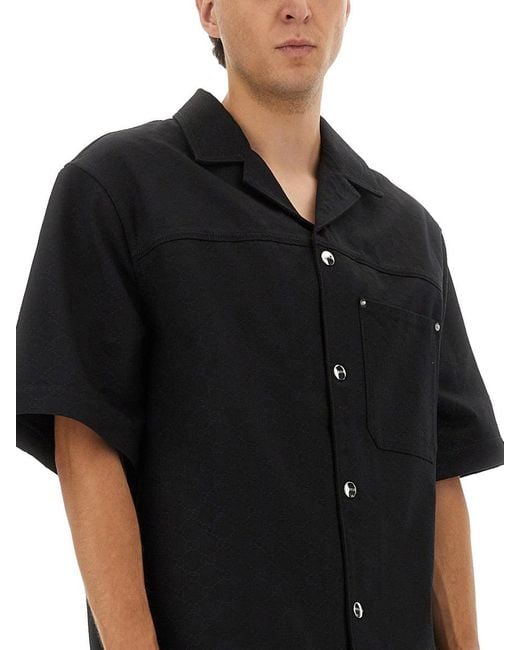 Gucci Black Gg Jacquard Shirt for men