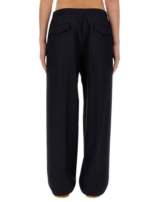 Gucci Black Wool Twill Jogging Pants for men