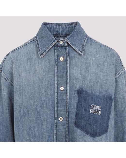 Miu Miu Blue Denim Shirt