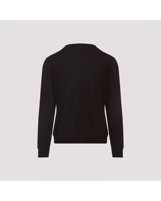Kiton Black Cashmere Pullover for men