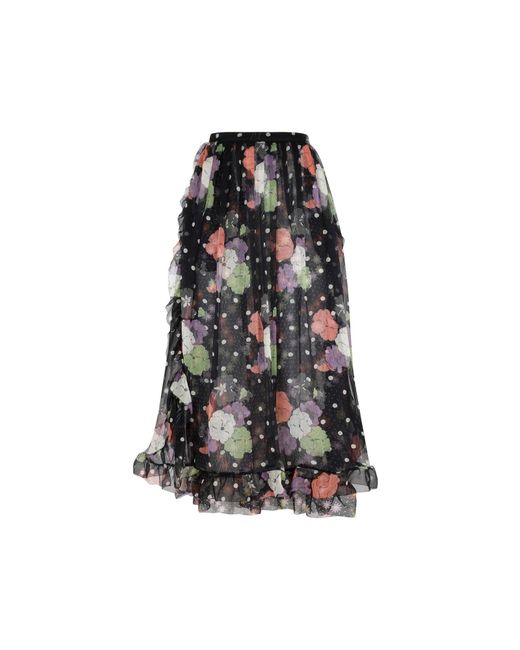 Etro Black Silk Skirt