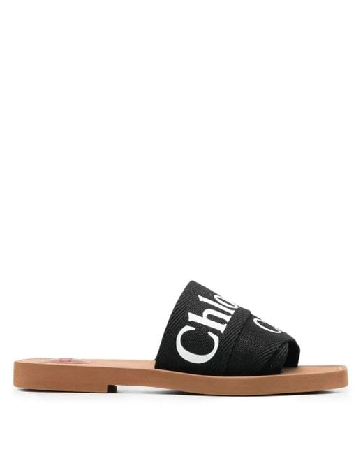 Chloé Black Woody Slides