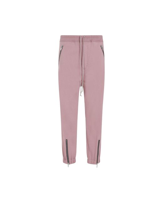 Rick Owens Pink Tectuatl Track Pants for men