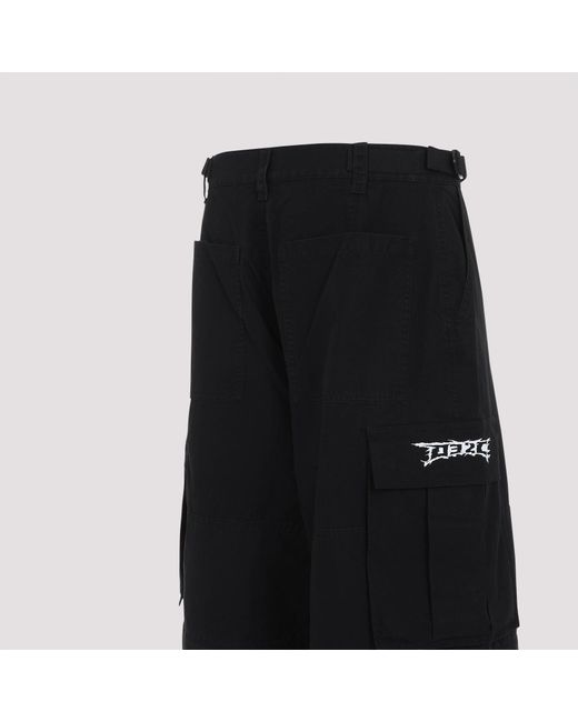 032c Black Intermission Cargo Pants for men