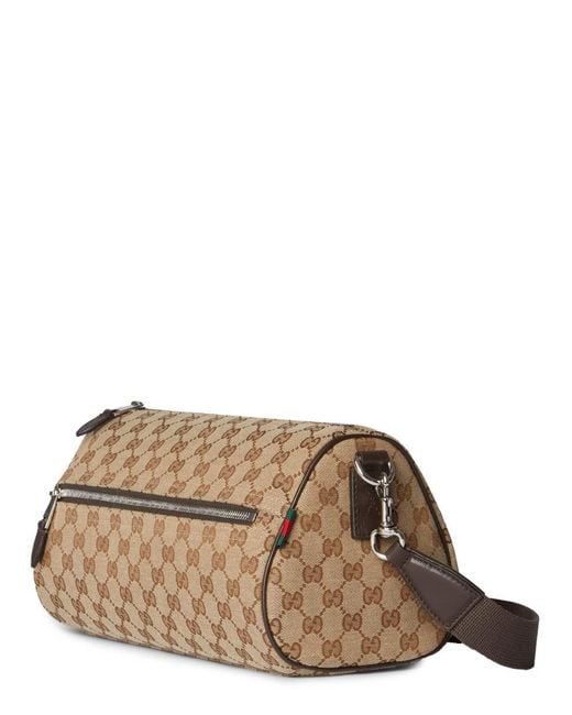 Gucci Brown Gg Cylindrical Bag for men