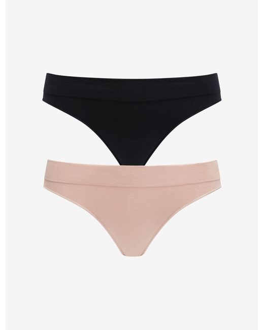 Thirdlove Black Seamless Stretch Cotton Thong