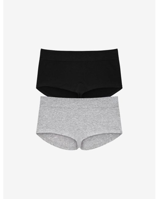 Thirdlove Black Seamless Stretch Cotton Boyshort