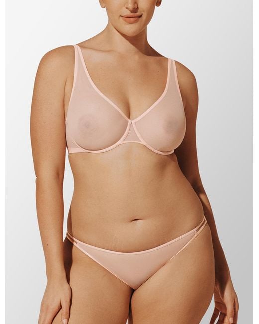 Thirdlove White Bare Mesh Unlined Bra