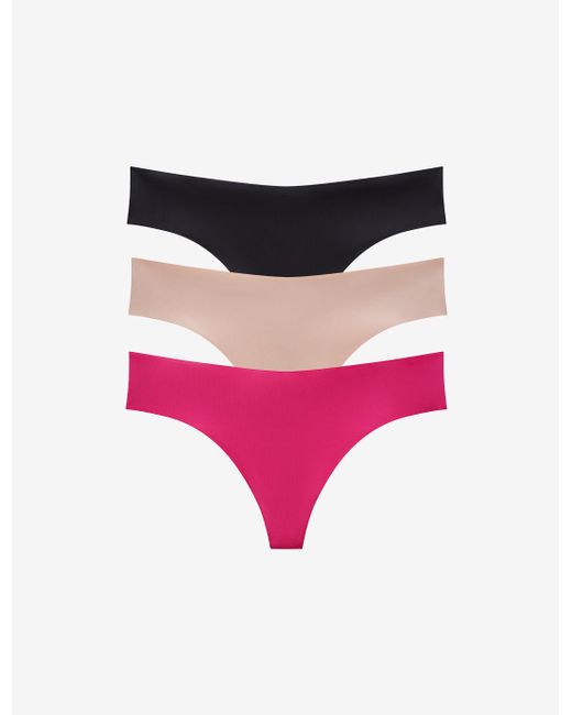 Thirdlove Pink Zero Edge No-Show Thong