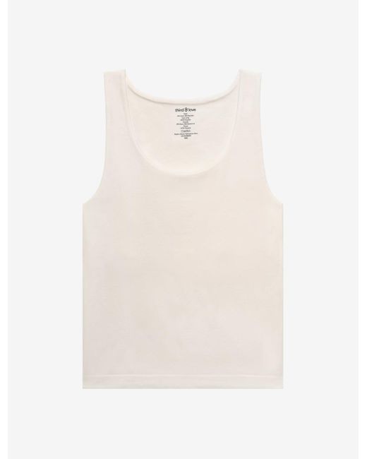Thirdlove White Seamless Cloud Cotton Shelf Tank Top