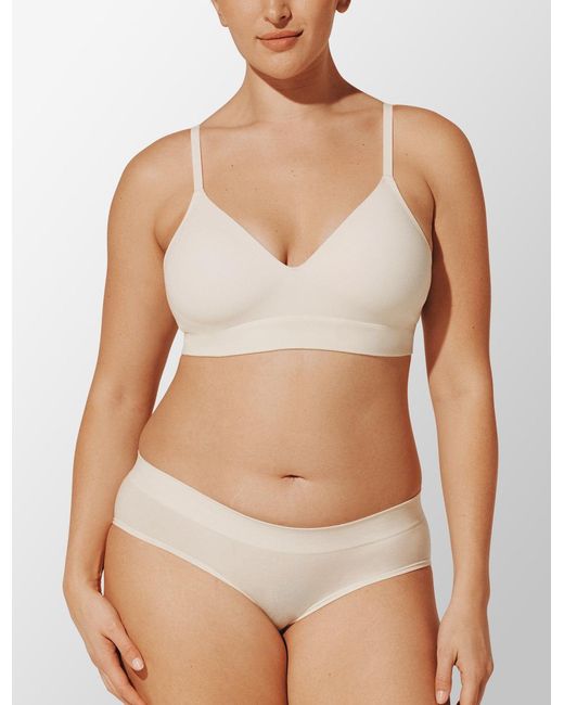Thirdlove White Seamless Stretch Cotton Wireless Bra