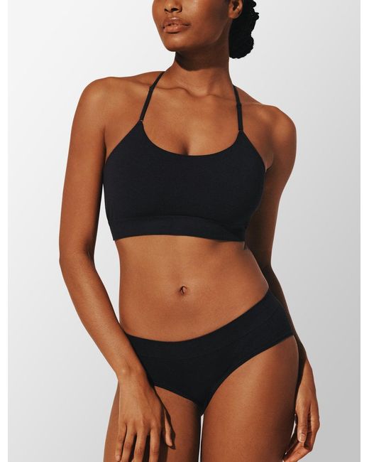 Thirdlove Black Seamless Stretch Cotton Wireless Bralette