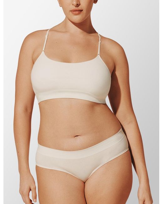 Thirdlove White Seamless Stretch Cotton Wireless Bralette
