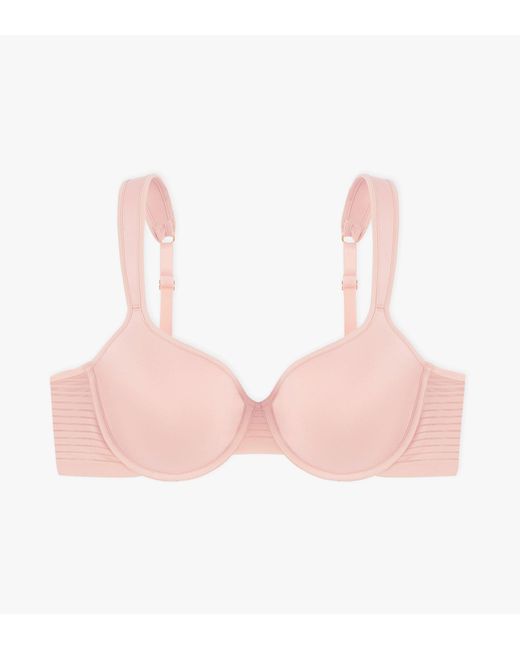 ThirdLove UAT Pink 24/7 Seamless Stripe Perfect Coverage Bra