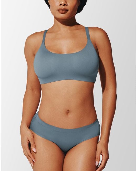 Thirdlove Blue Thermoregulating Tempsync Wireless Scoop Bra