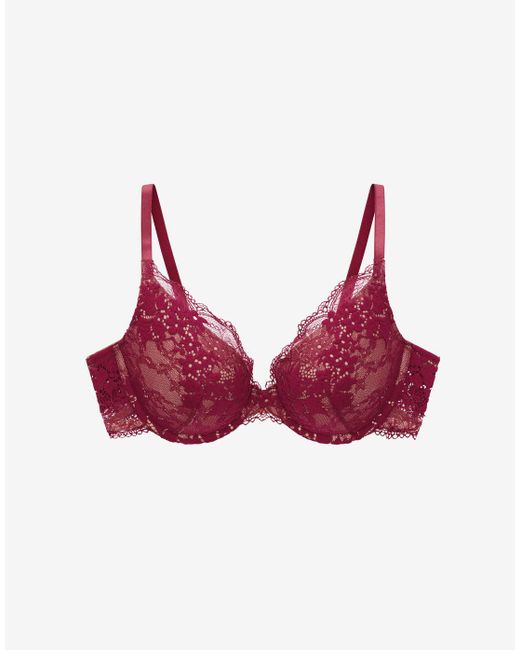 Thirdlove Pink All Day Lace Push-Up Bra