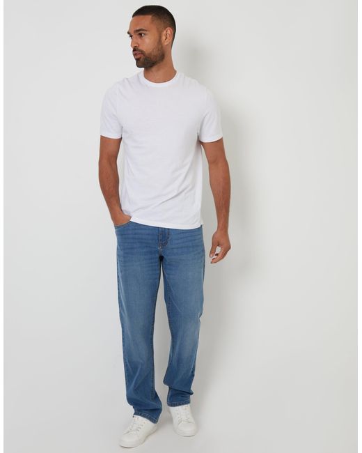 Threadbare Blue Straight Leg Jeans for men