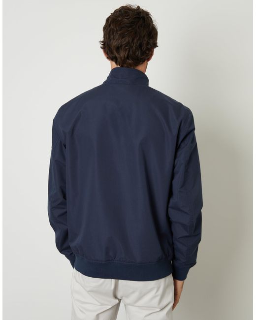 Threadbare Blue Zip Up Harrington Jacket for men