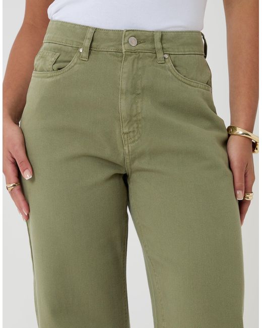 Threadbare Green Straight Leg Jeans