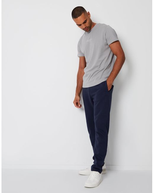 Threadbare Blue Straight Leg Joggers for men