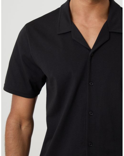 Threadbare Black Shirt & Shorts Lounge Set for men