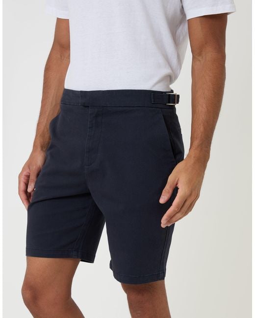Threadbare White Regular Fit Stretch Chino Shorts for men