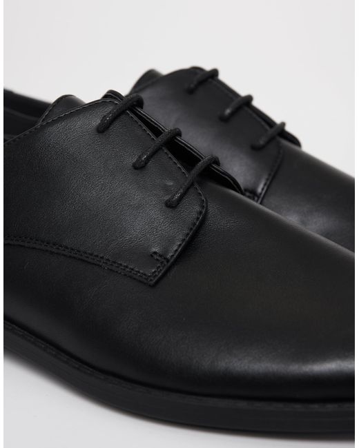 Threadbare Black Derby Shoes for men
