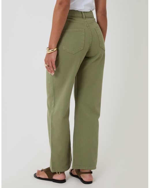 Threadbare Green Straight Leg Jeans
