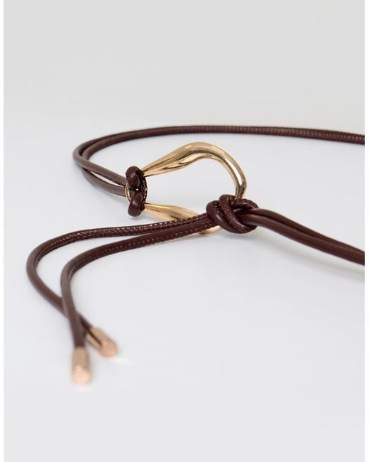Threadbare Purple Faux Leather Rope Belt