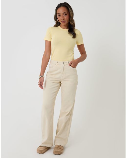 Threadbare Natural Straight Leg Jeans