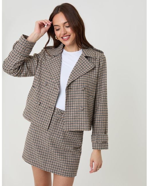 Threadbare Gray Faux Wool Cropped Jacket