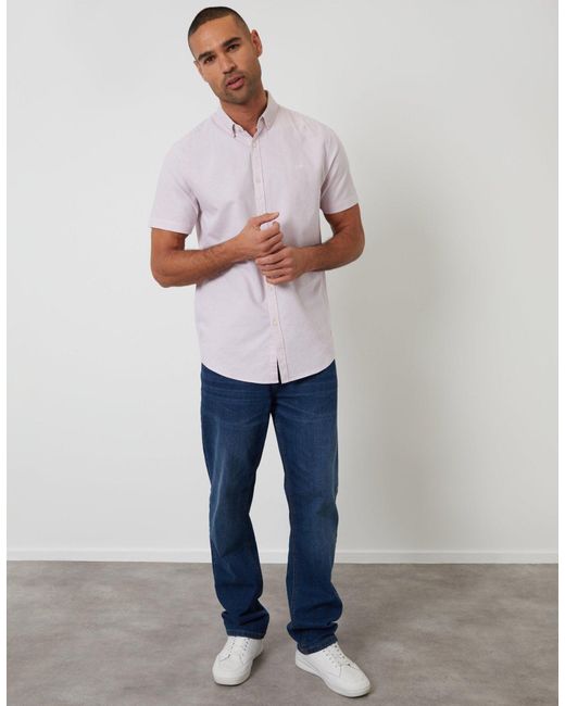Threadbare White Short Sleeve Shirt for men