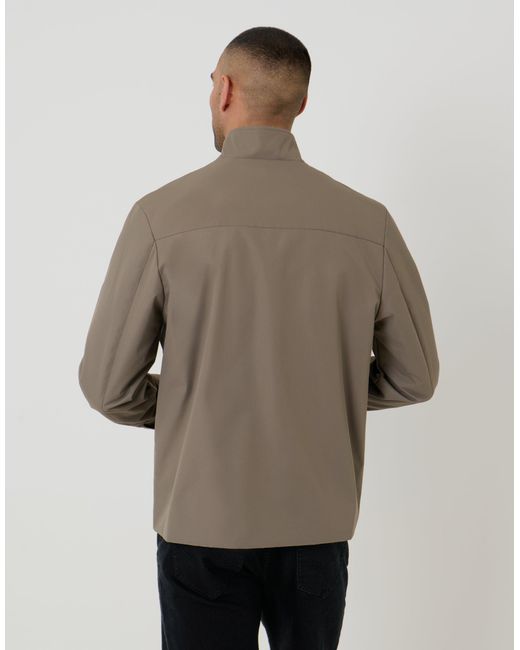 Threadbare Gray Showerproof Zip Up Harrington Jacket for men